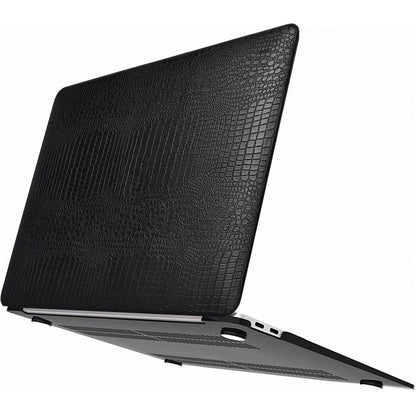 MOKASE Compatible with MacBook Air 13 inch Case 2021 2020 M1 A2337 A2179 A1932 with Touch ID, Hard Shell Leather Case & Keyboard Cover for New Air 13 inch with Touch ID 2018-2021, Black Leather