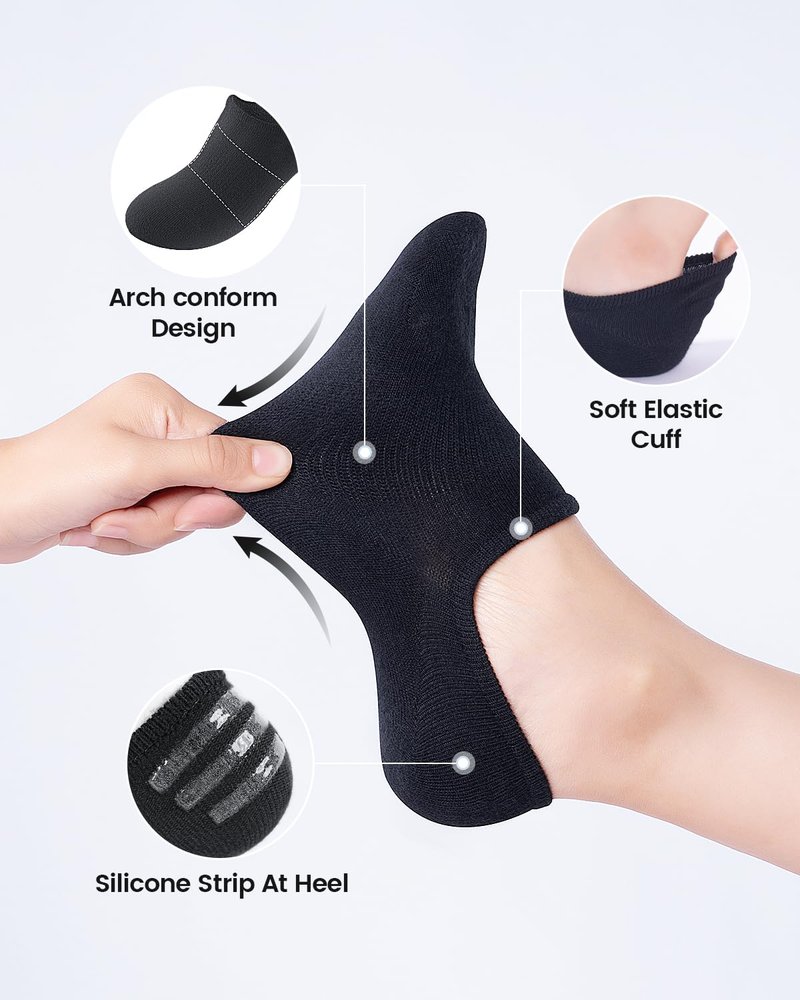 IDEGG No Show Socks Women and Men Low Cut Anti-slid Athletic Running Novelty Casual Invisible Liner Socks
