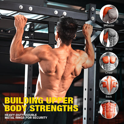 Ayombo Pull Up Assistance Bands, Resistance Bands for Pull Up Bar Workout, Adjustable Heavy Duty Pull Up Assist Equipment with 4 Assistance Bands, Home Gym Strength Training, Fitness Best Partner