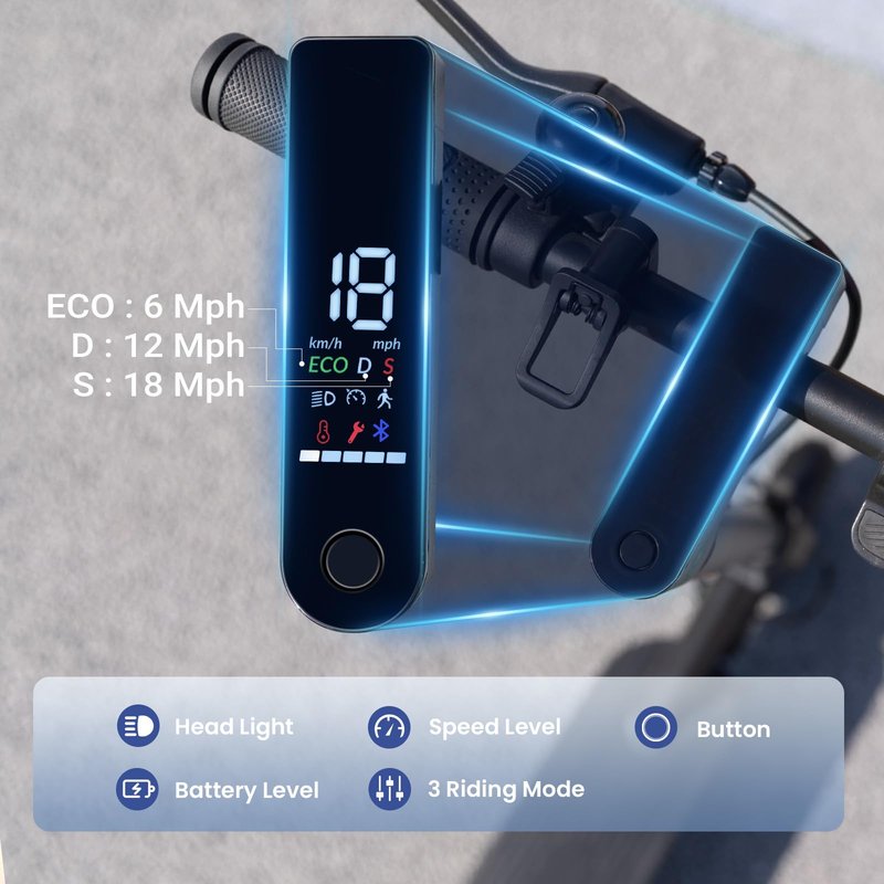 WAWSCOTE Electric Scooters - Electric Scooter for Adults, 500W Peak Motor, 18 Max MPH, 21 Miles Range, APP Control, Lightweight Foldable E-Scooter