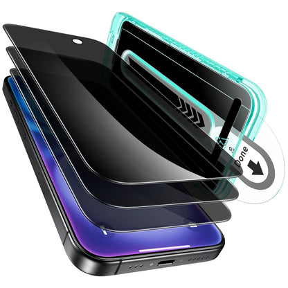 ESR 3 Pack for iPhone 16 Pro Max Screen Protector, [9H Hardness] [Military Grade Shatterproof] Tempered Glass Film with Flawless Fit Tray, HD Clear, Scratch Resistant