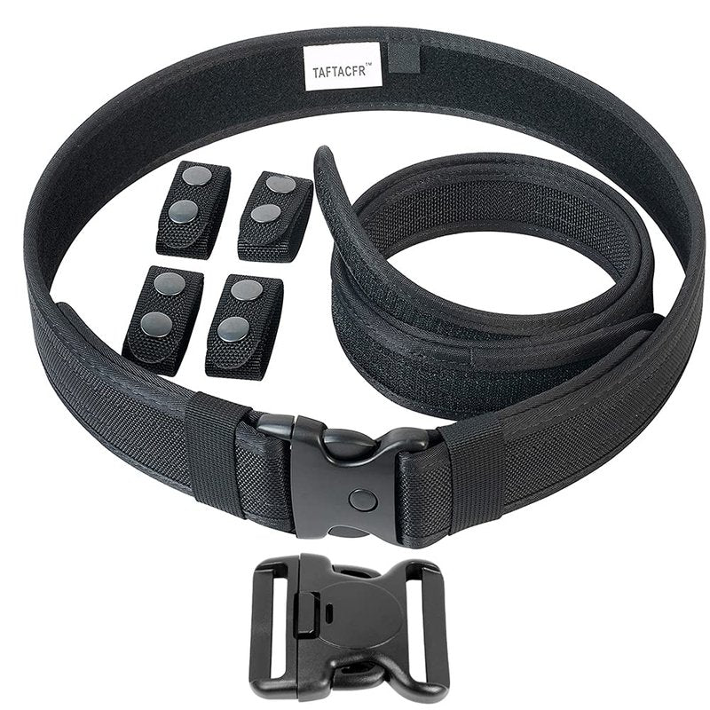 TAFTACFR Duty Belt for Law Enforcement Utility Security Military Police 2.0" Tactical Patrol Belt Set (Large)