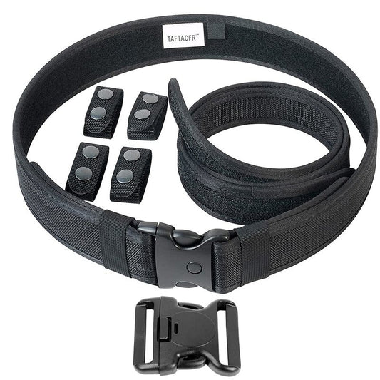 TAFTACFR Duty Belt for Law Enforcement Utility Security Military Police 2.0" Tactical Patrol Belt Set (Large)
