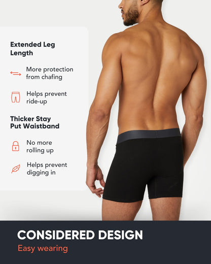 FM London 7-pack Mens Boxers, Tag Free - Cotton Rich, Breathable, Soft and Stretchy Mens Underwear Black