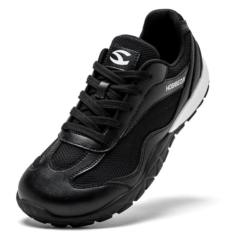 HOBIBEAR Fashion Minimalist Barefoot Shoes for Women Wide Toe Box & Zero Drop Sole | Lightweight Sneakers for Workouts & Walking Black