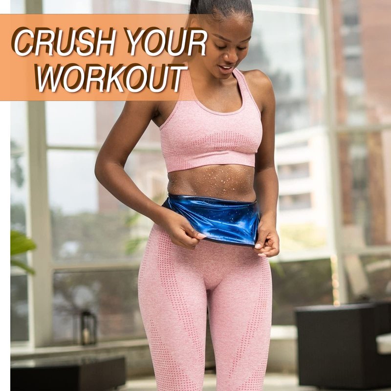 huiming Sauna Suit Waist Trimmer for Women Waist Trainer sweat band for stomach Belt Lower Belly Plus Size (Black, L/XL-1)