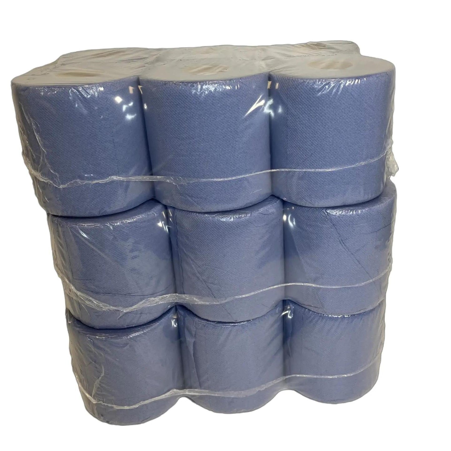 Blue Roll 2 Ply – Centre Feed Paper Towel Roll | 18 Pack | Strong, Absorbent Cleaning Roll for Kitchen, Industrial & Commercial Use | Embossed Wipe Tissue for Dispensers