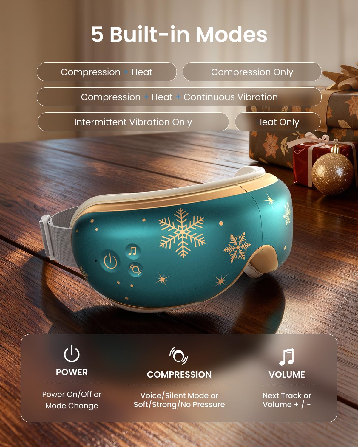 RENPHO Eye Massager with Heat, Valentines Day Gifts for Her Him Birthday Gifts for Women Mom, FSA Eligible HSA Eye Mask for Migraine,Sleep Mask for Dry Eyes Relax, Handheld Massager Eyeris 1