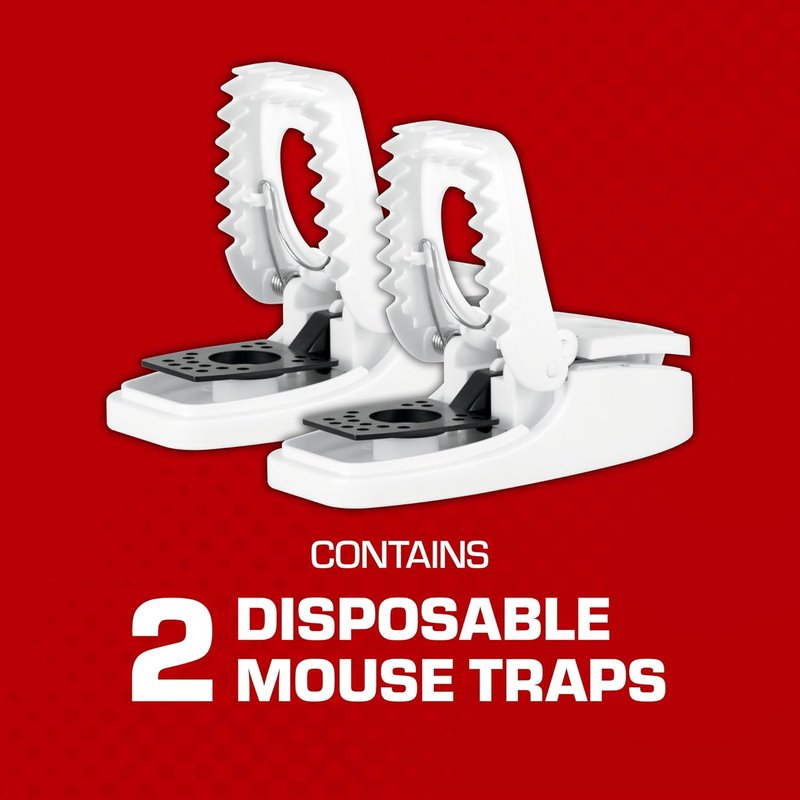 Tomcat Rat & Mouse Trap Bundle - 2 Press 'N Set Traps & 1 Rat Snap Trap with Attractant Gel
