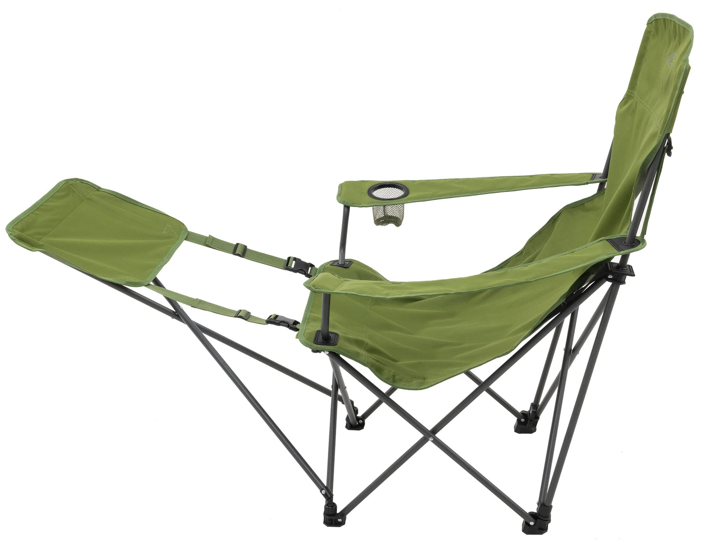 ALPS Mountaineering Escape Lounge Camping Chairs for Adults with Footrest and Adjustable Armrests, Sturdy Steel Frame, Compact Foldable Design, and Carry Bag, Cactus