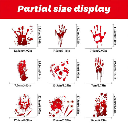 95 Pcs Halloween Window Clings, Halloween Window Decorative Stickers for Decorations Holiday Outside Decorations(8x12inch)