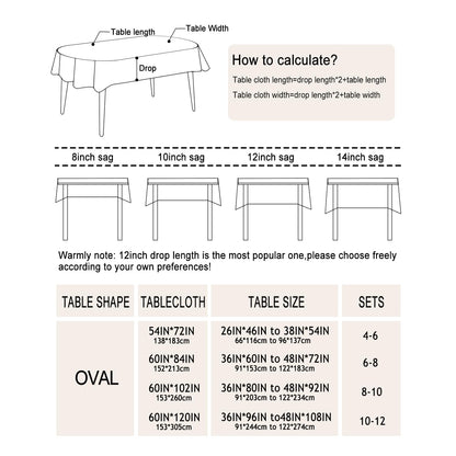 Bnejvif Spring Floral Oval Tablecloth - Waterproof Wrinkle Free Durable Fabric for Spring Summer Tables, Flower Print 54 X 72 Inch