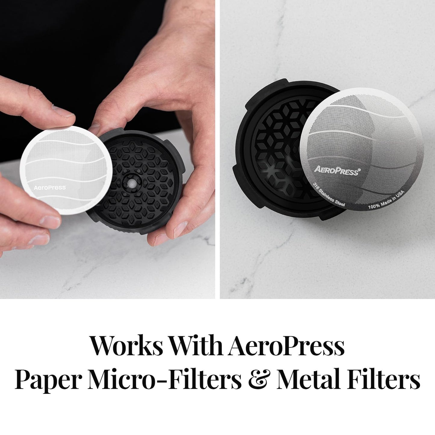AeroPress Flow Control Filter Cap, No Drip Filter Cap for AeroPress Portable Espresso-Style Coffee Maker, Specialty Method Coffee Maker