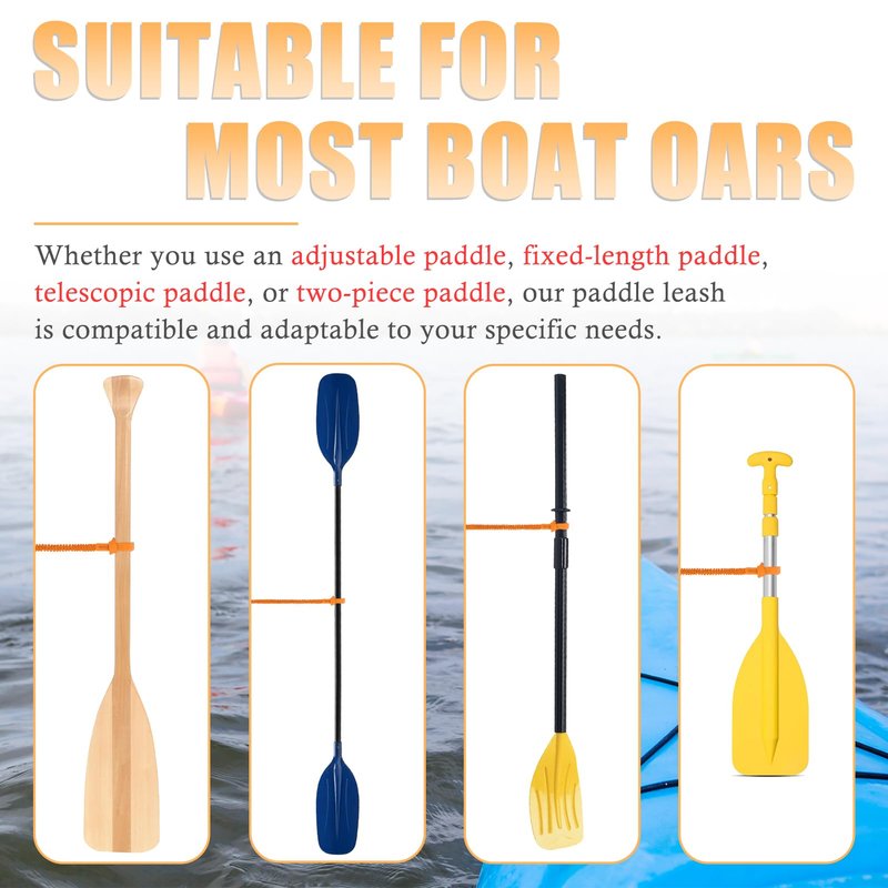 NVAAV 1/2/4 Pack Kayak Paddle Board Tether Leash Stretchable Strap Lanyard Rope, 3.3-7 Feet with Carabiner for SUP Kayaking Boating Canoeing Fishing Pole Rod or Other Gear