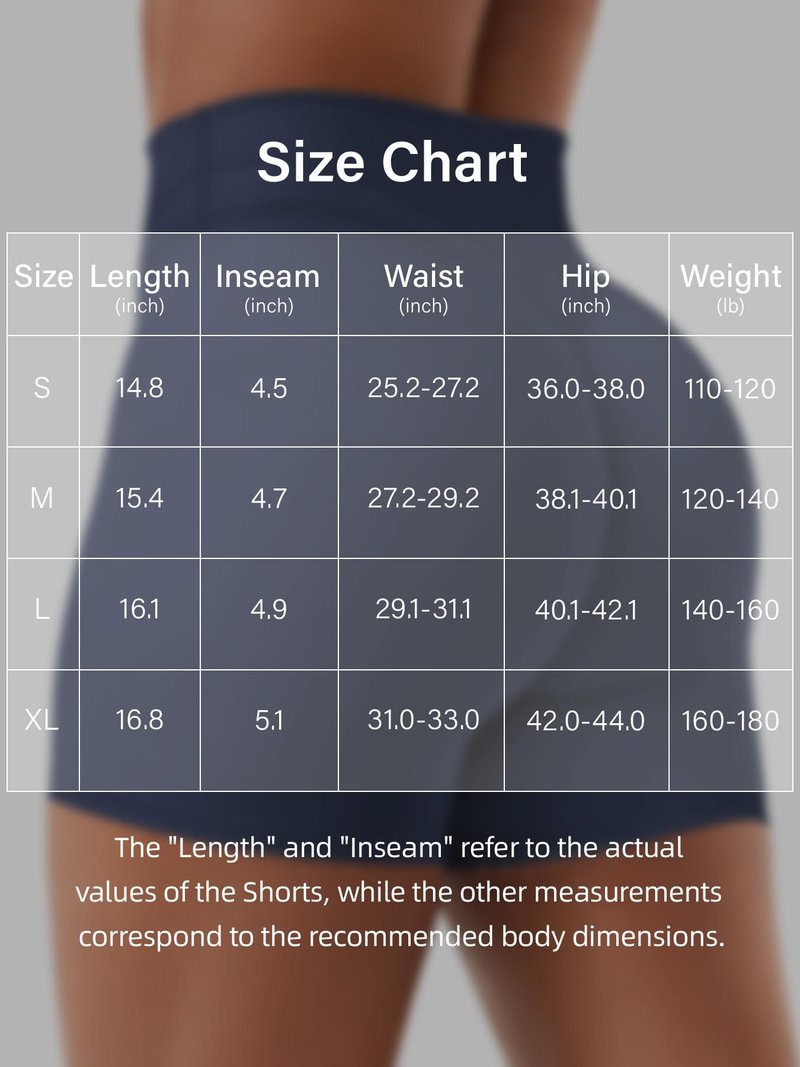 YEOREO Women Workout Yoga Shorts 4.5" No Front Seam Hidden Scrunch Almiy High Rise Buttery Biker Shorts Navy Blue M