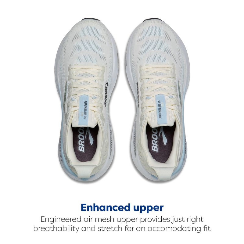 Brooks Women’s Adrenaline GTS 25 Supportive Running & Walking Shoe - Star White/Nantucket/Chrome - 11 Medium