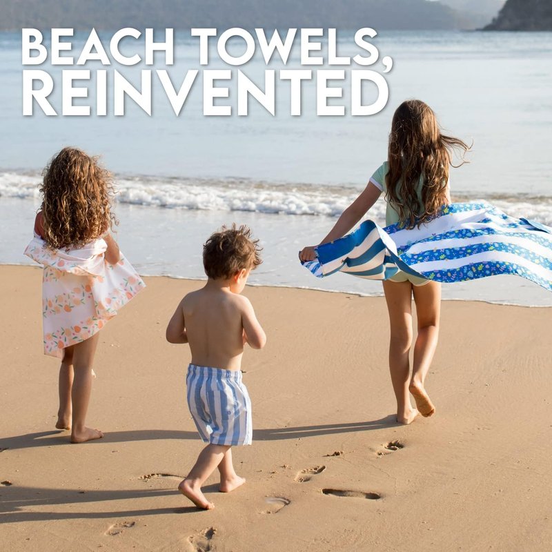 Beach Towel - Quick Dry, Sand-Free, Compact & Lightweight | 100% Recycled, Large (160x90cm)