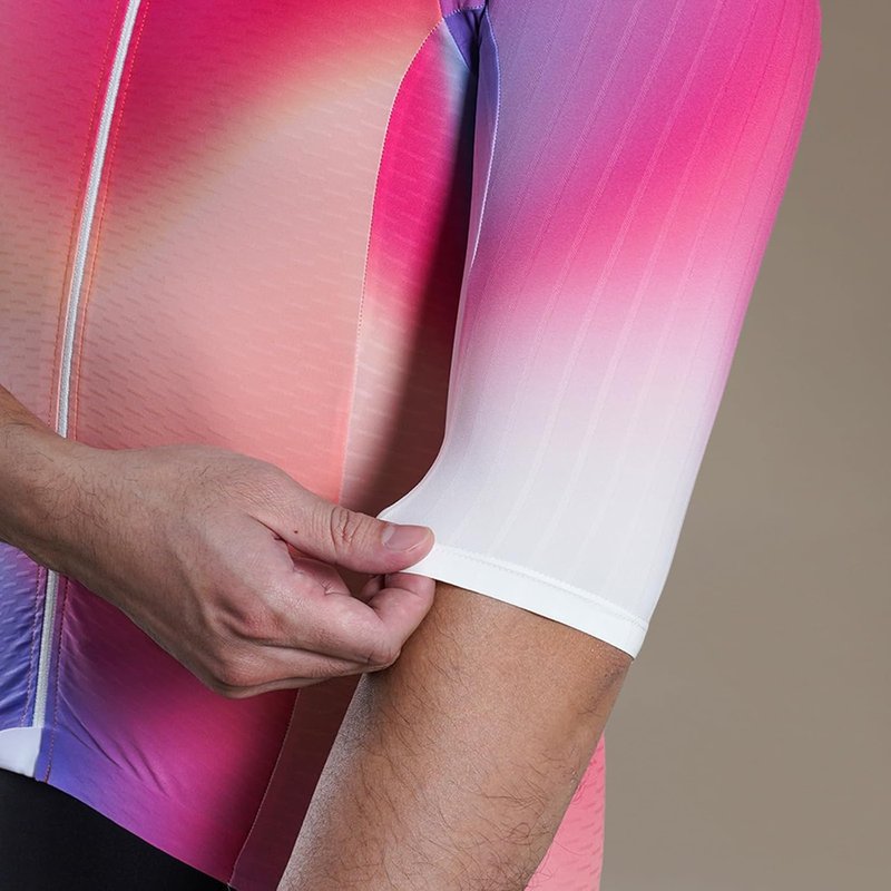 Men’s Triathlon Suit | Short Sleeve Quick-Dry Racing Tri Suit with Padded Zipper Pocket