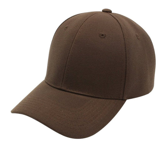 Baseball Cap Hat Men Women - Classic Adjustable Plain Blank, DBR Dark Brown