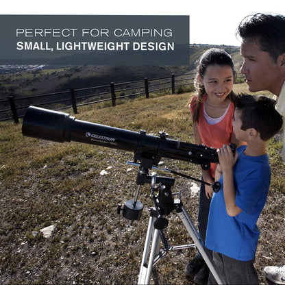 Celestron - PowerSeeker 70EQ Telescope - Manual German Equatorial Telescope for Beginners - Compact and Portable - Bonus Astronomy Software Package - 70mm Aperture
