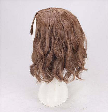 BoMing Man's Short Curly Brown Cosplay Wig Halloween Costume Wig