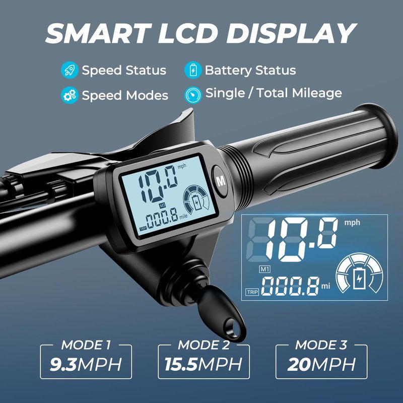 WINDHORSE C3 Adults Electric Scooter with Seat - 14” Tire, 500W Brushless Motor, 3 Speed Modes, Cruise Control, Dual Suspension, 25 Mile Range, 22MPH, Adjustable E-Scooter for Teens with Basket