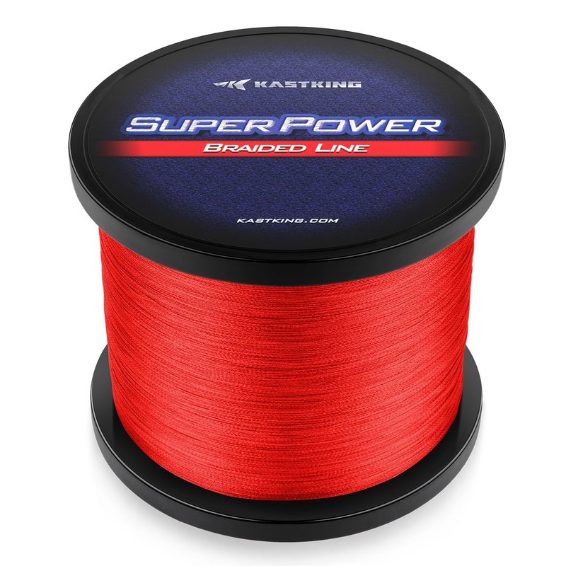 KastKing Superpower Braided Fishing Line, Red, 8LB, 150 Yds