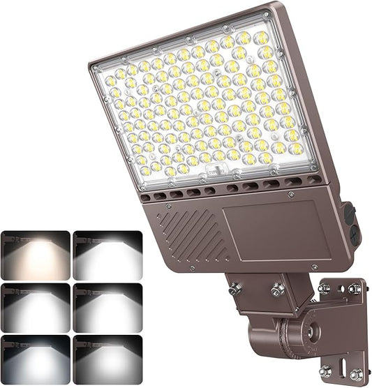 3PCS LED Parking Lot Lights 150W 120W 90W, LED Shoebox Light 5700K 5000K 4500K Adjustable Arm&Slip Fitter, DLC Listed Outdoor Pole Light with Photocell, IP65 Commercial Street Area Lighting 100-277V