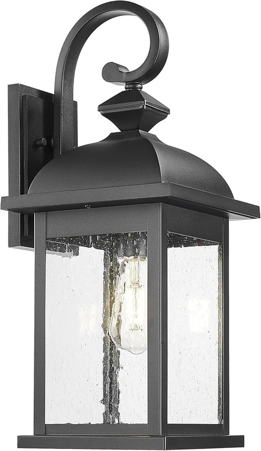 FEMILA Outdoor Wall Sconce, 21" Large Outdoor Wall Lantern Porch Lights for Entryway, Patio, Garage, Doorway, Anti-Rust Waterproof, Matte Black, 4FD54B2 BK