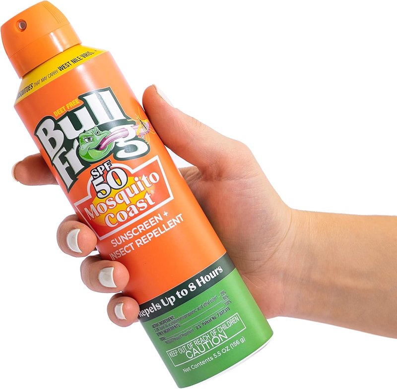 Bullfrog Mosquito Coast Bug Spray | Insect Repellent & Sunscreen SPF 50 - 5.5oz Continuous Spray