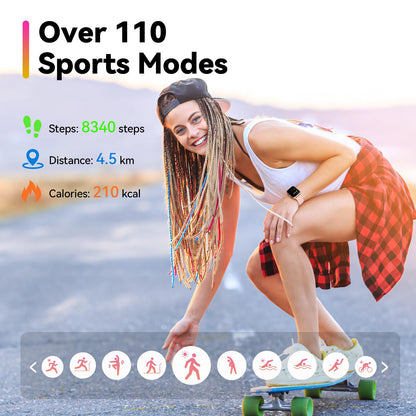 ENOMIR Smart Watch for Men Women, Alexa Built-in Fitness Tracker with Call Function & 2025 Upgraded 1.8" HD Anti-Fall Screen, IP68 Waterproof Heart Rate/Sleep/SpO2 Monitor, iOS Android Compatible