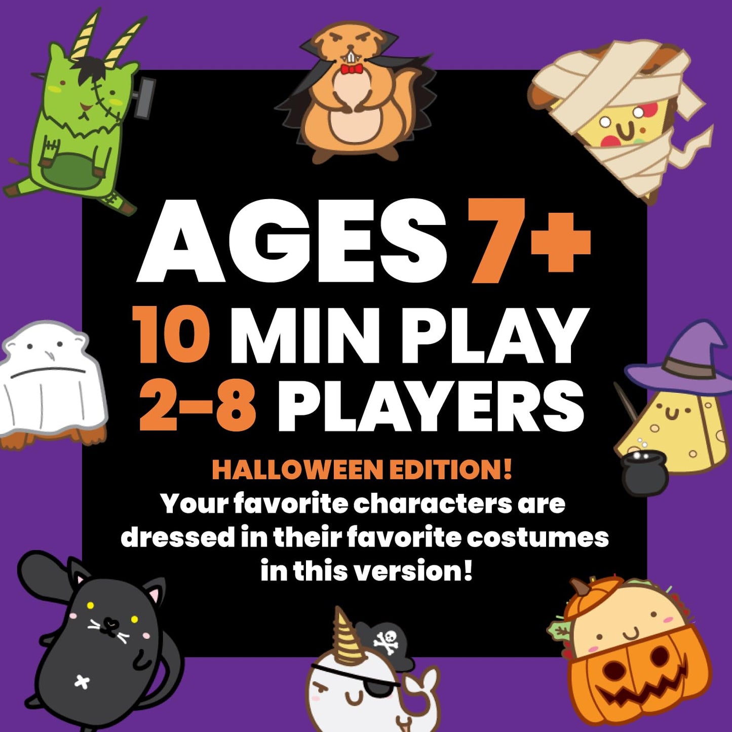 Taco Cat Goat Cheese Pizza Halloween Edition Wildly Spooky Card Game for Family Game Night | Easy to Play 15 Minute Rounds | Fun for Kids, Teens, Adults, and Families | 2-8 Players