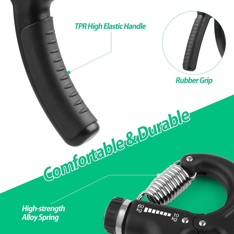 NIYIKOW Grip Strength Trainer - Adjustable Hand Grip Strengthener for Forearm & Finger Strength | Ideal for Musicians & Athletes