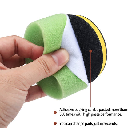 15 Pcs Car Polishing Pads for Drill, Car Polishers and Buffers Sponges Wool Buffing Pads, for Cordless Screwdrivers, Polishing Machines, Auto Polisher, Sanding, Waxing, Drill Attactment