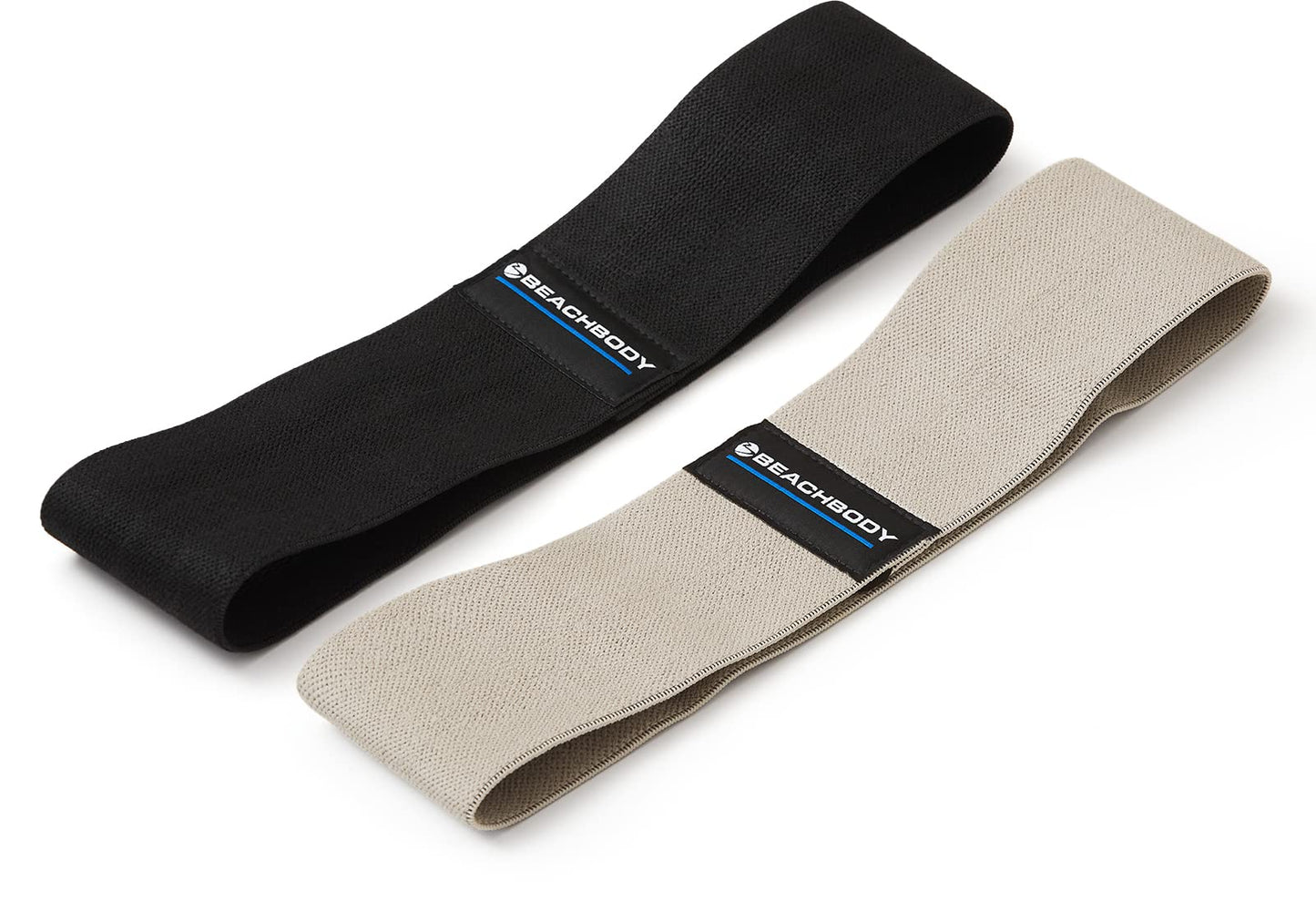 BODi Thick Resistance Bands, Home Gym Workout Equipment, Exercise Bands, Resistance Loops for Home Fitness, Yoga, Pilates, Stretching, Strength Training, Booty and Thigh Workouts, Set of 2 Black/Gray