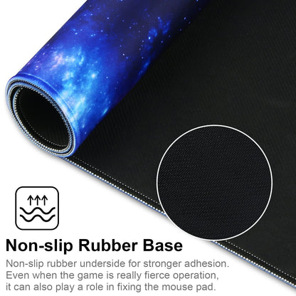 Jahosin Large Gaming Mouse Pad with Stitched Edges,[70x30cm] Extended Mouse Pad with Non-Slip Natural Rubber Base for Gamer/Desktop/Office/Home 70x30 Bluespace04