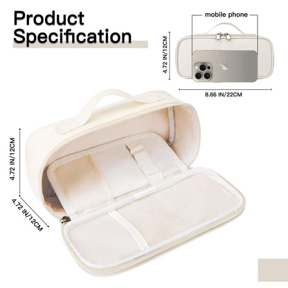 Hsmihair Big Capacity Pencil case pencil Bag Multifunctional Pencil Pouch with Compartmens, pencil box for girls boys Stationery Bag Pencil case Pouch Cosmetic 2100ML (White)