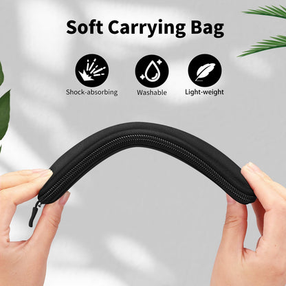 Fintie Pen Holder Case for Apple Pencil Pro, Apple Pencil (USB-C / 1st / 2nd Generation), Soft Neoprene Zipper Carrying Bag Sleeve Pouch for Samsung Stylus, Surface Pen, Black