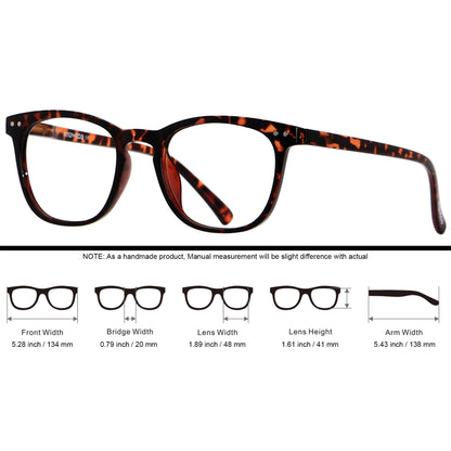 ANDWOOD Blue Light Blocking Glasses Women Men Computer Small Face Clear Bluelight Blocker Eyeglasses Frame Square Tortoise