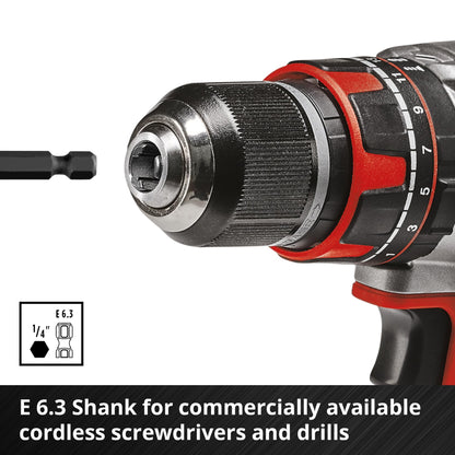 Original Einhell M-CASE 33-piece bit set (for cordless screwdrivers and power drills with 50 mm bits made of S2 steel, quick-change bit holder made of carbon steel incl. storage box)