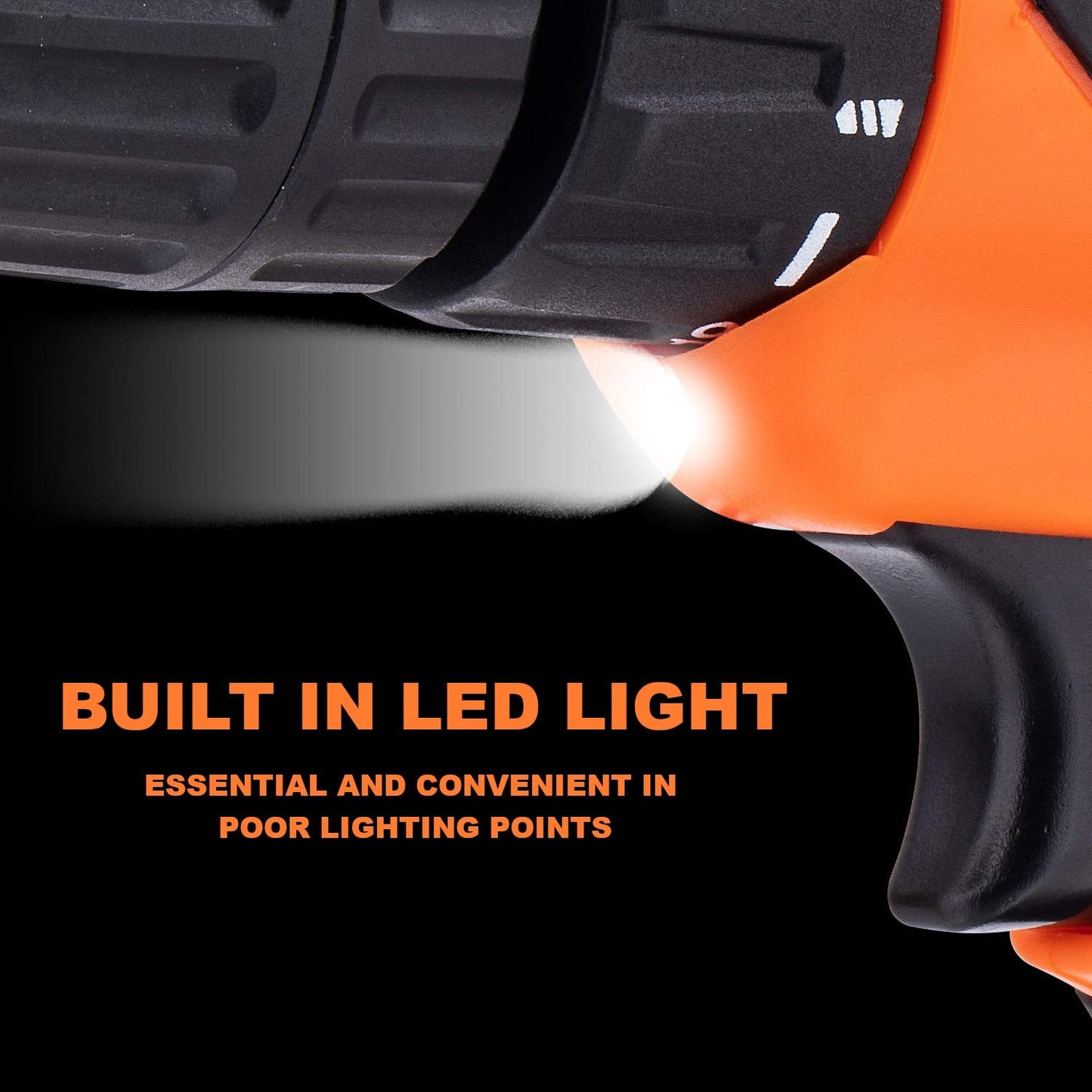 TOPWAY Cordless Drill Driver 12V, Battery Powered Screwdriver with 10mm Keyless Chuck, 2 Speed, LED Light and 1X Battery Included, Ideal for Home DIY Project 102000