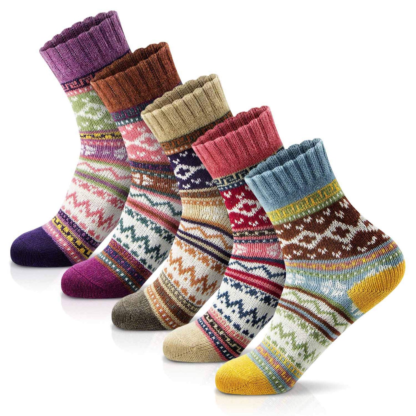 FYC Socks for Women - Stocking Stuffers Gifts for Women - Warm Thick Soft Wool Cozy Crew Socks Christmas Gifts for Woman