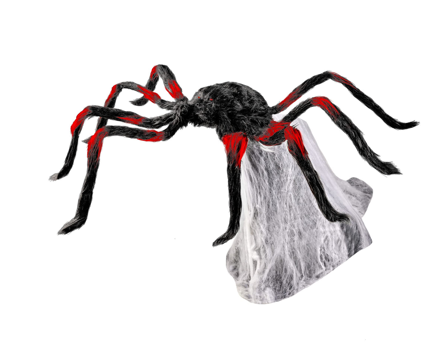 Spirit Halloween LED Red and Black Jumping Spider Animatronic | Halloween Décor | Horror Décor | 21 Inches | Moving Prop