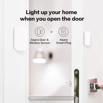 Aqara Zigbee Door and Window Sensor, Wireless Mini Contact Sensor, Home Automation, Requires Aqara Hub, Zigbee Connection, Kid Safety, Compatible with Apple HomeKit, Alexa, Works with IFTTT