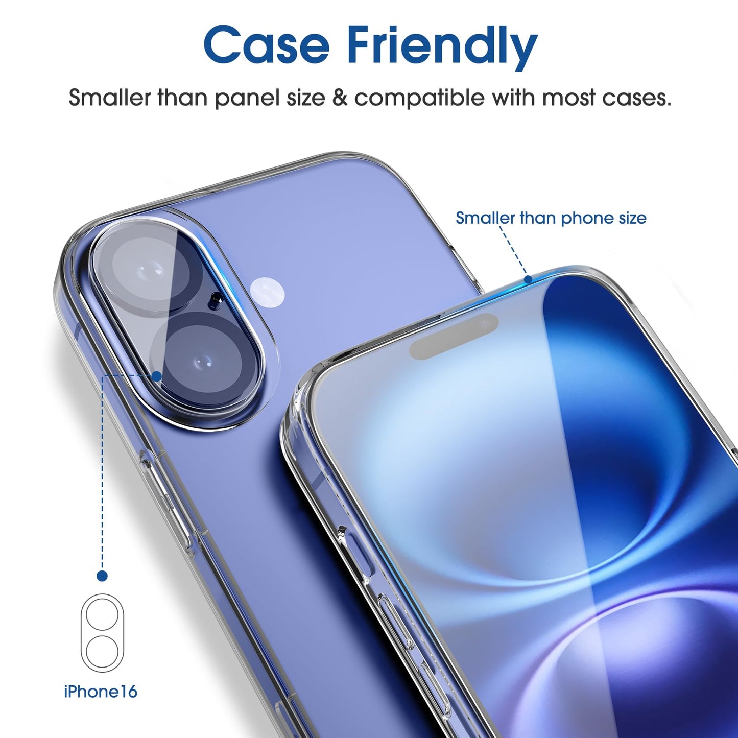 amFilm Easiest Installation OneTouch for iPhone 15 Pro Max Screen Protector [6.7 Inch] Tempered Glass + Camera Lens Protector, Auto-Alignment Tech, Bubble Free, Case Friendly, Anti-Scratch [2+2 Pack]