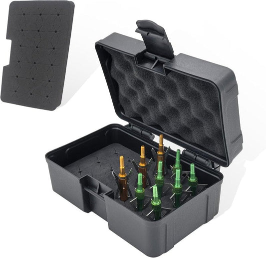 Broadhead Box Storage Case | Outdoor Arrow Tips Organizer for Compound Bow & Crossbow - Holds 18 Broadheads