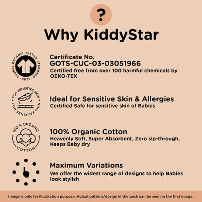 KiddyStar Baby Bandana Bibs, 5 Pack Organic Cotton Drooling & Teething Bib for Babies, Infants & Kids, Gift for Newborn (Classic Bandana Bibs)
