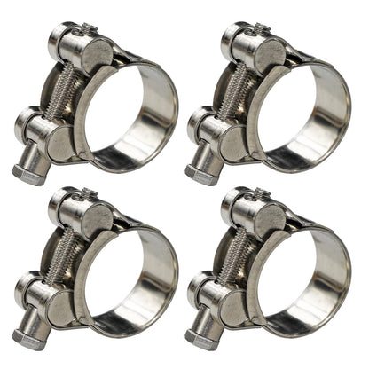 AKIHISA T-Bolt Hose Clamps,304 Stainless Steel Heavy Duty Adjustable Tube Clamps (17-19mm 4pack)