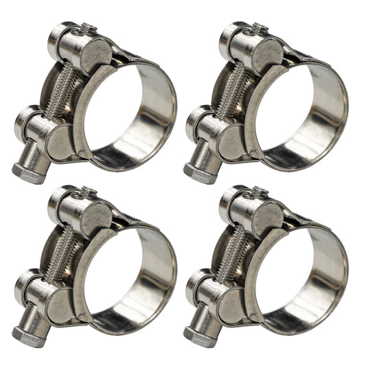 AKIHISA T-Bolt Hose Clamps,304 Stainless Steel Heavy Duty Adjustable Tube Clamps (17-19mm 4pack)