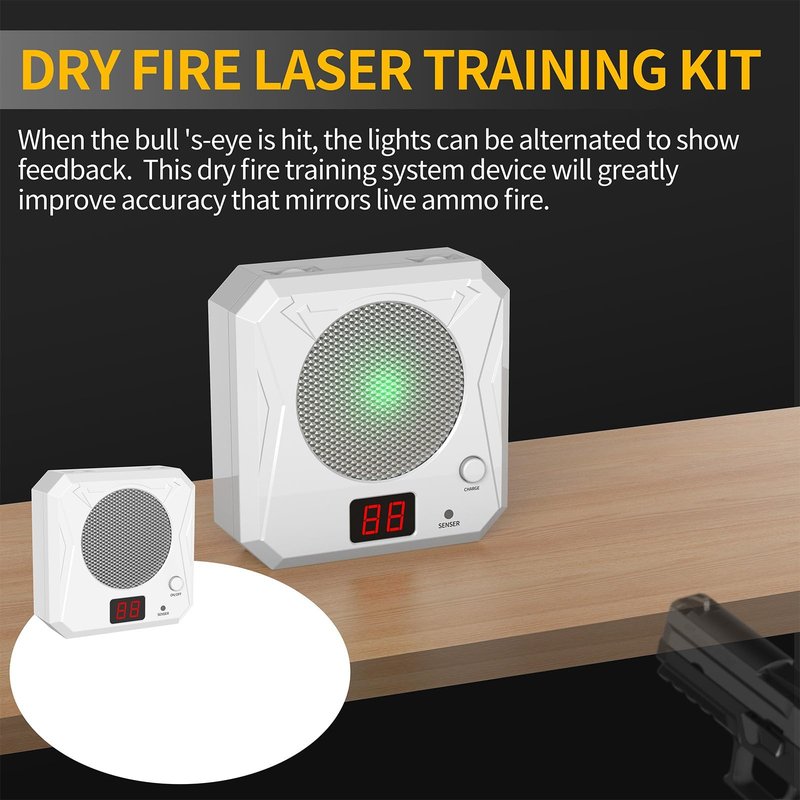 Gobxld Laser Target Portable Trainer Target Dry Fire Laser Training System and 4 Size PVC Shelter